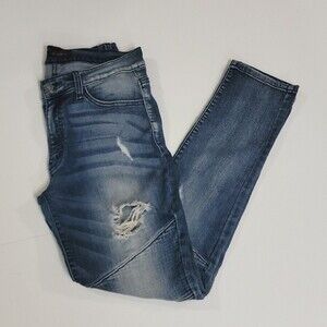 KANCAN Distressed Moto Skinny Jeans size 28.